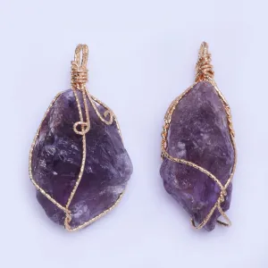 1 Purple 35*40mm  For Necklace Natural Stone Pendant  Fashion Jewelry Charm Crystal High Quality Pendant  Women'sFashion Handmade