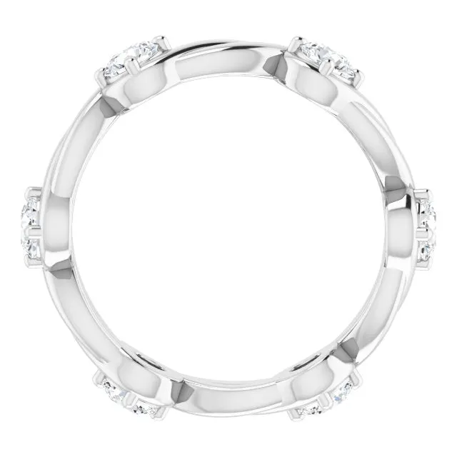 1.02 ct. Round Diamond Eternity Band Rope Design Ring
