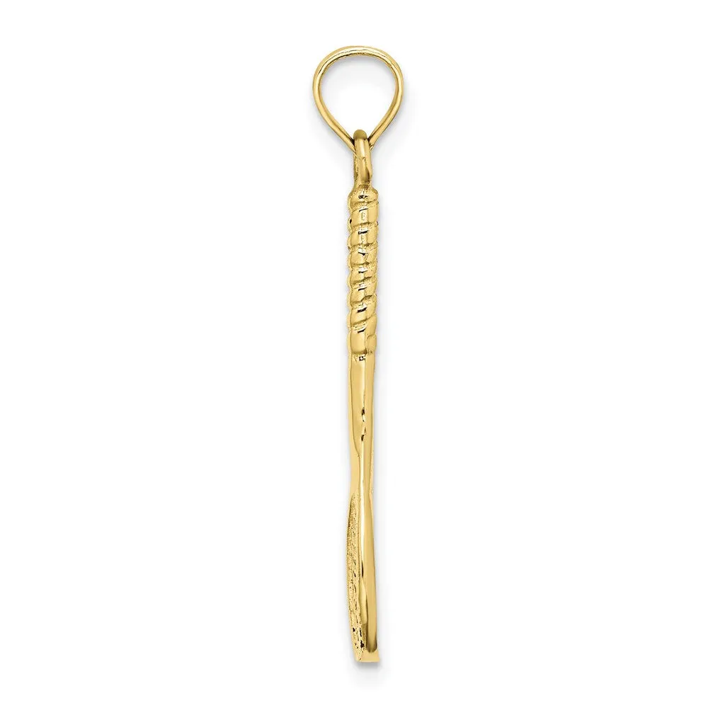 10K 3-D Tennis Racquet Pendant