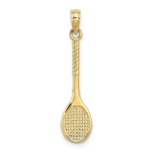 10K 3-D Tennis Racquet Pendant