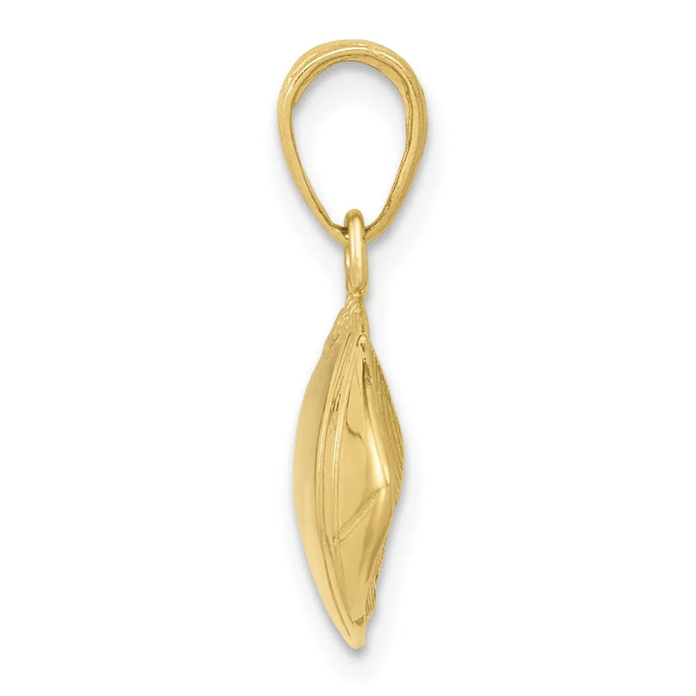 10K Football Profile Pendant