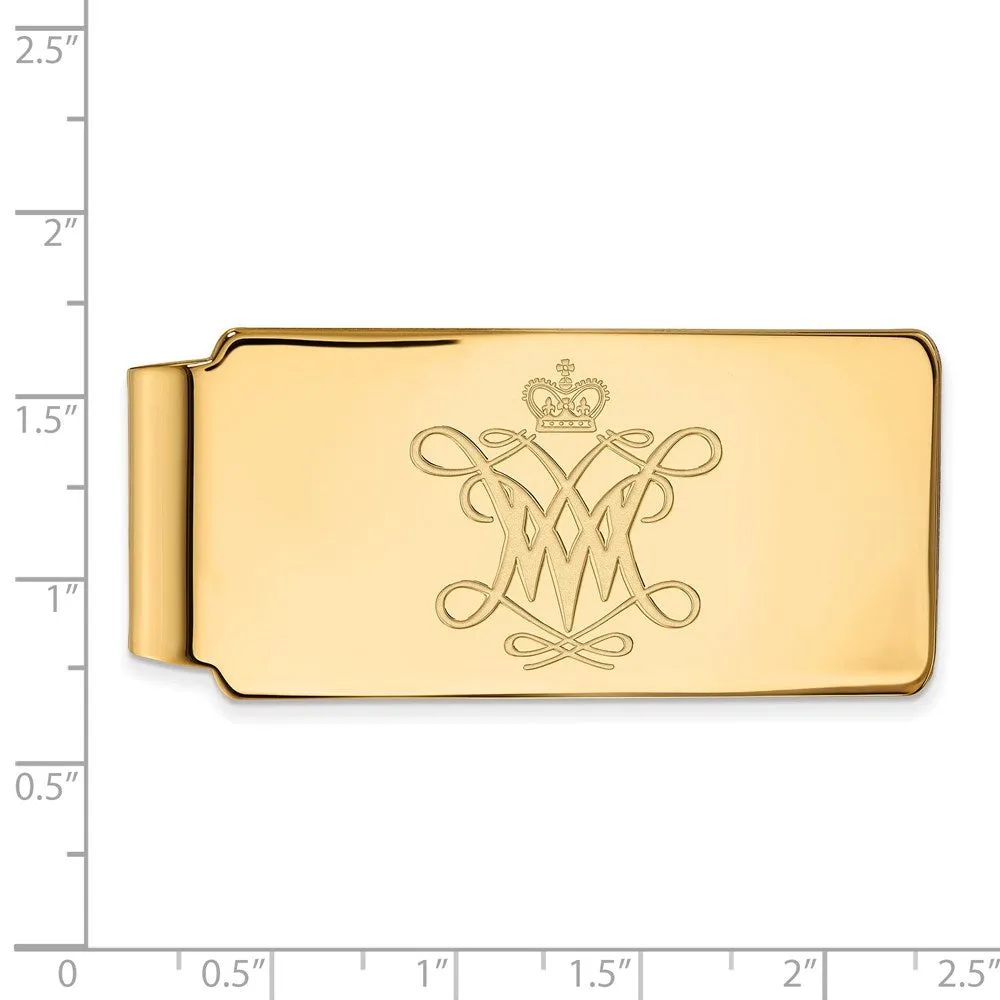 10k Gold College of William and Mary Money Clip
