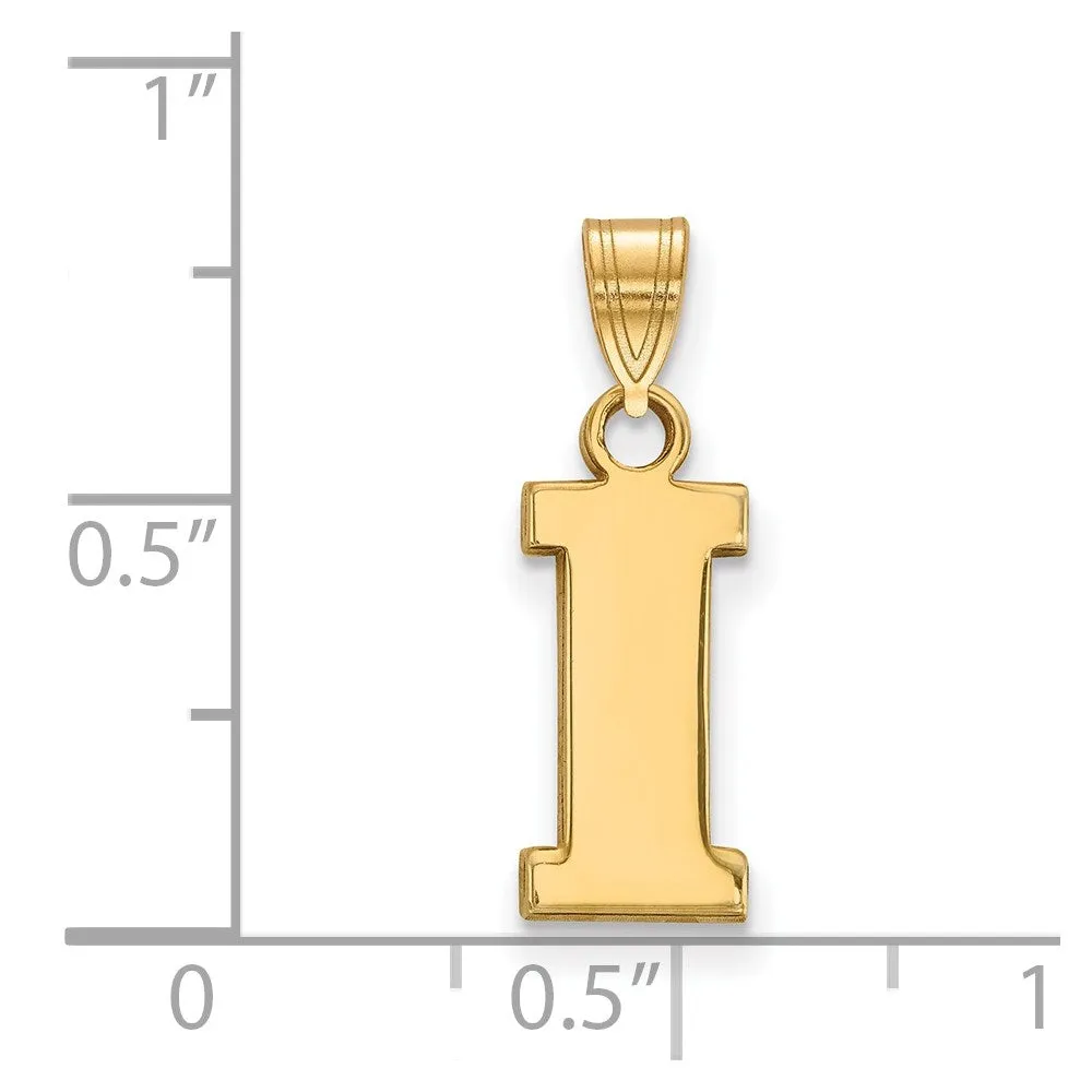 10k Gold University of Iowa Letter I Small Pendant