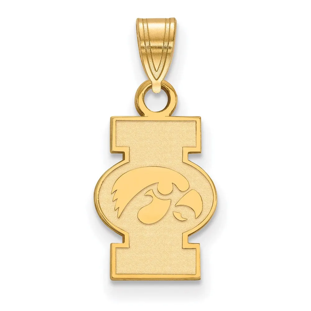 10k Gold University of Iowa Small Pendant