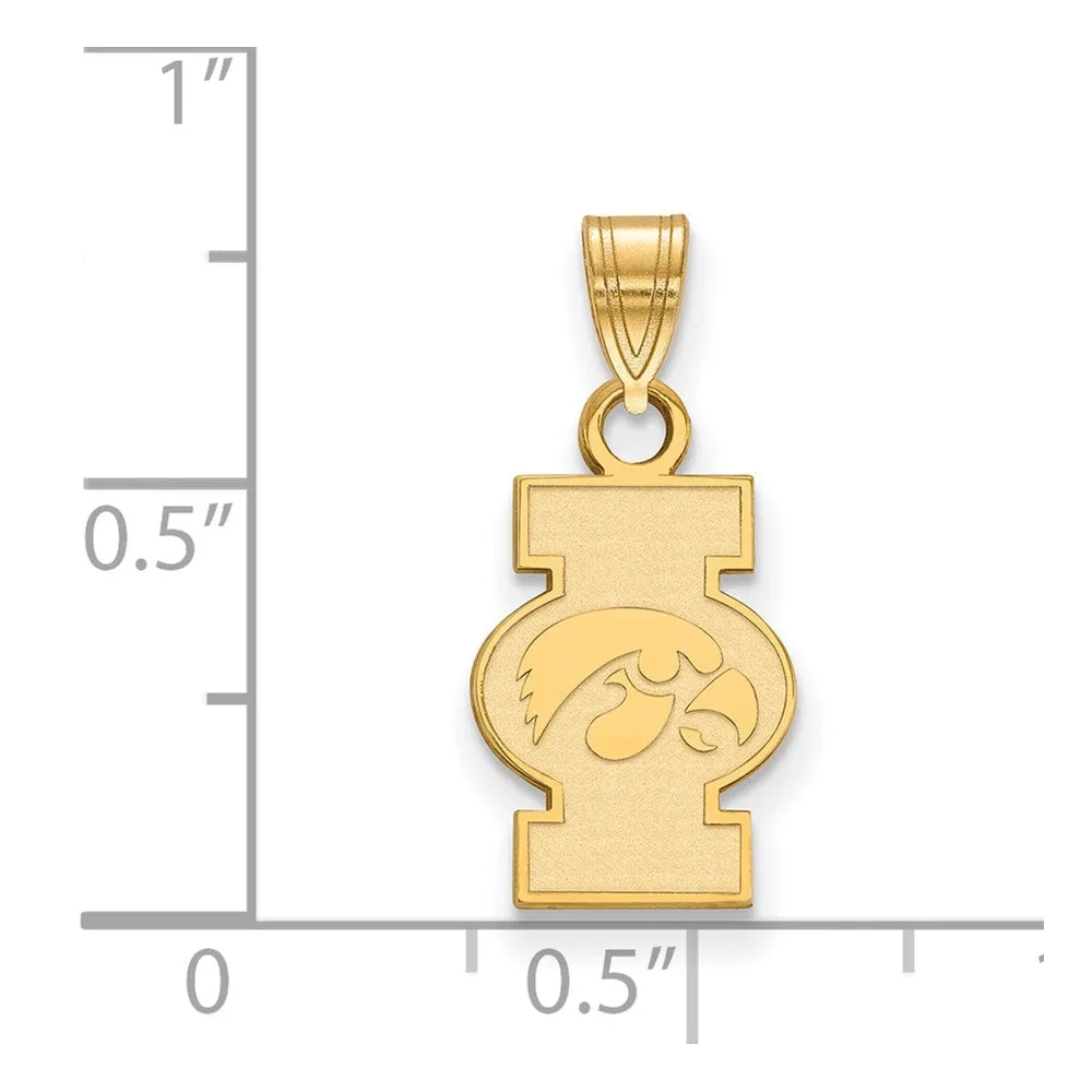 10k Gold University of Iowa Small Pendant