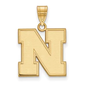 10k Gold University of Nebraska Letter N Medium Pendant
