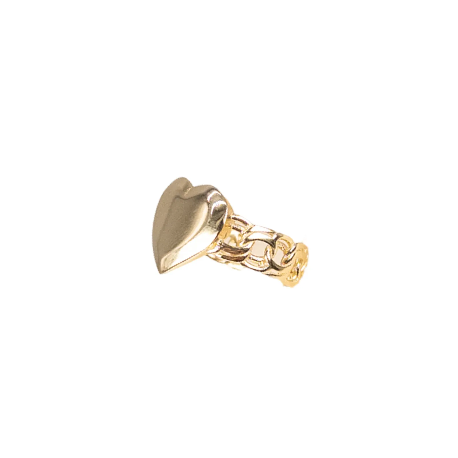 10KT Gold Braided Band Heart Ring