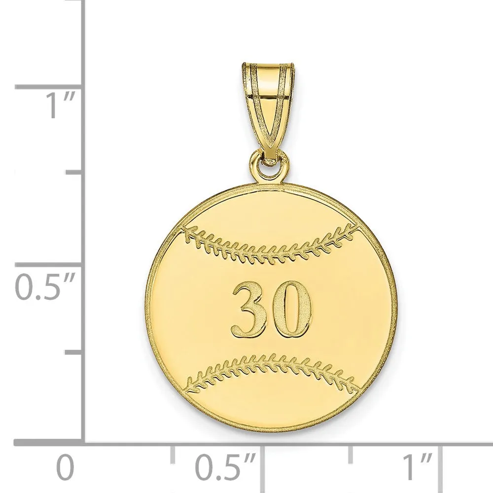 10KY Personalized Baseball Pendant