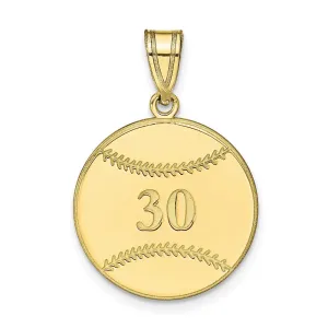 10KY Personalized Baseball Pendant