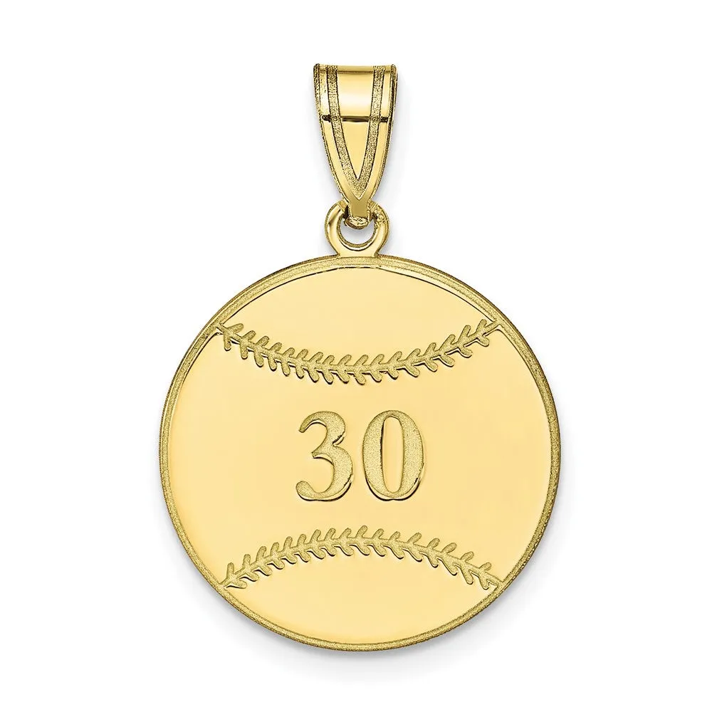 10KY Personalized Baseball Pendant