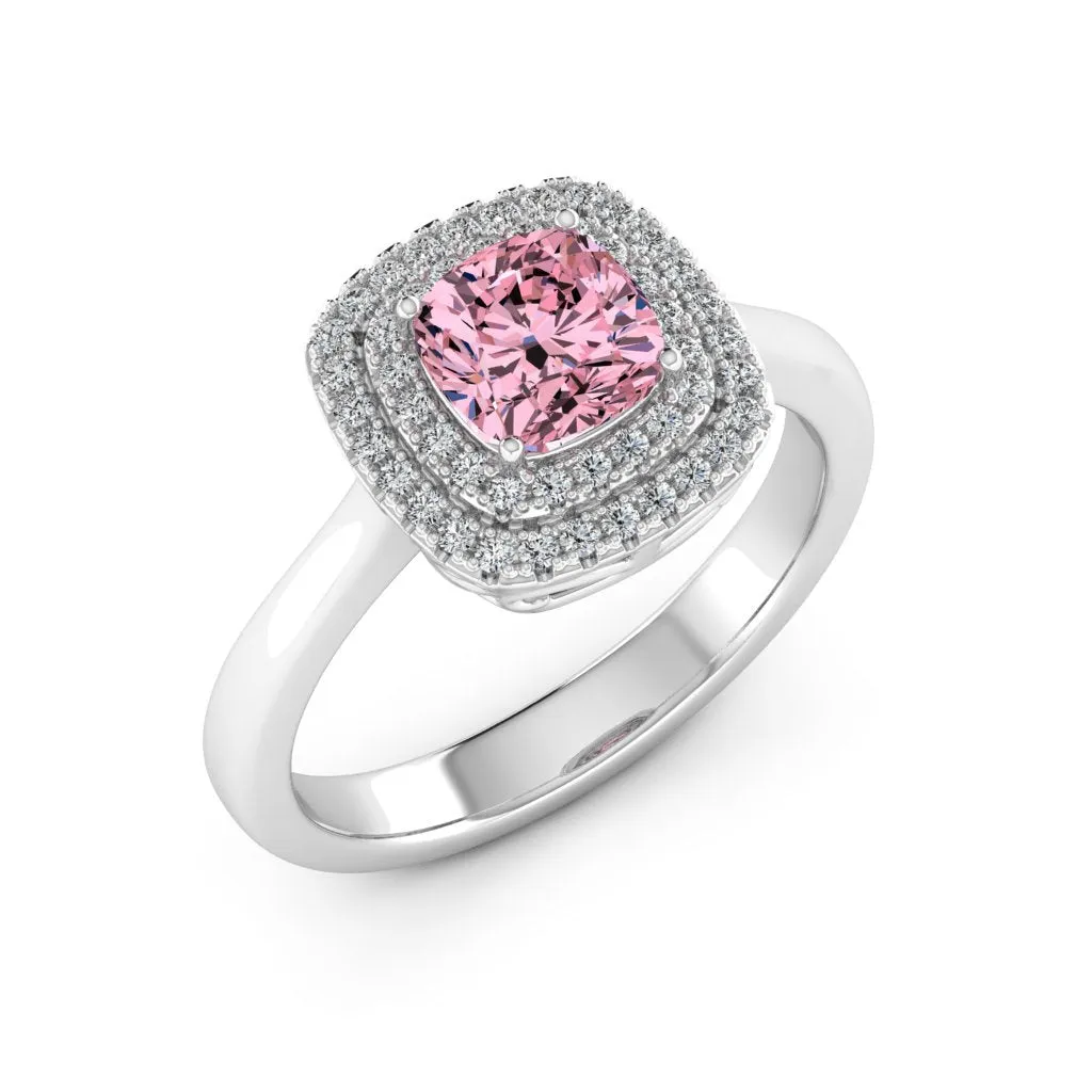 1.34 d.e.w cts Heather Moissanite Ring