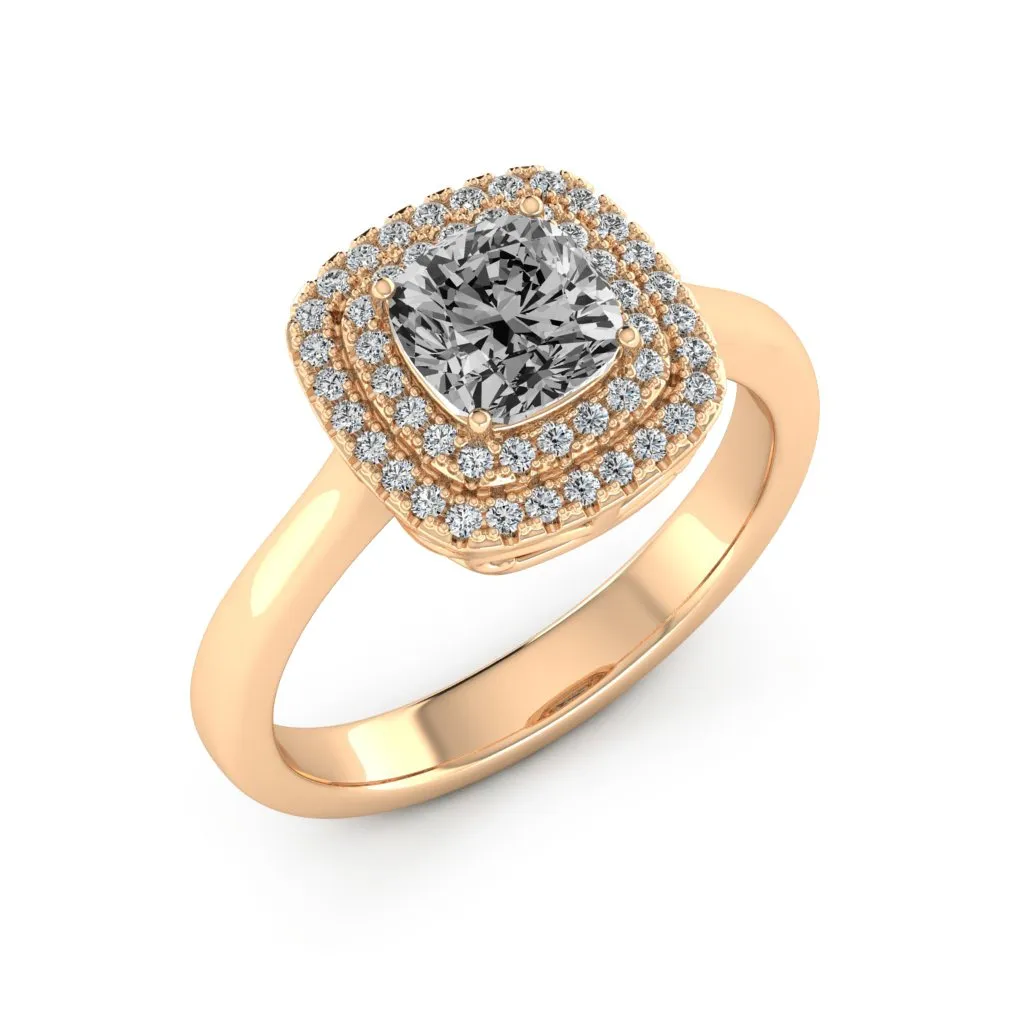 1.34 d.e.w cts Heather Moissanite Ring
