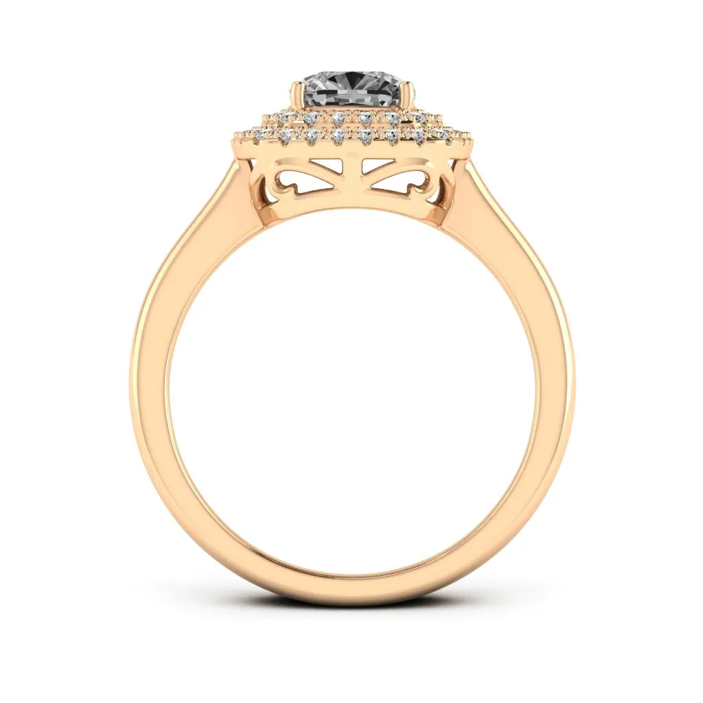 1.34 d.e.w cts Heather Moissanite Ring