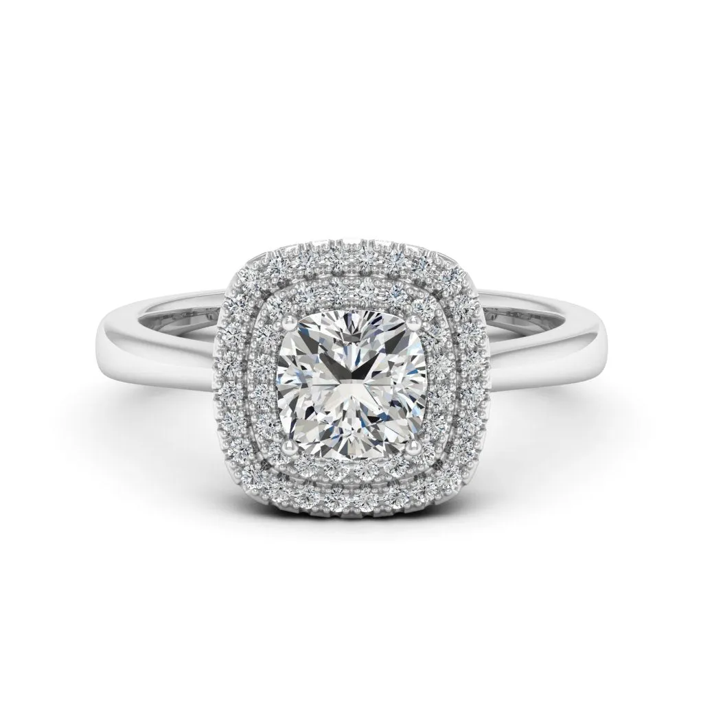 1.34 d.e.w cts Heather Moissanite Ring