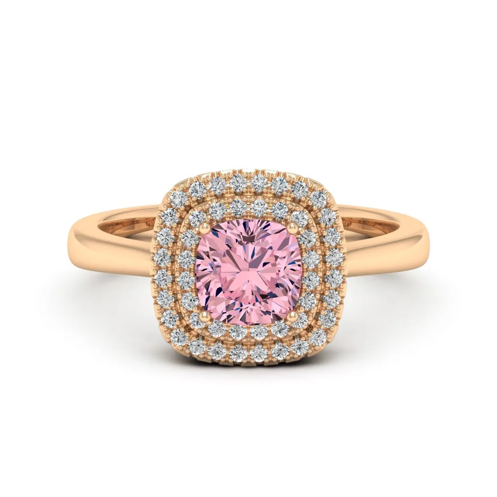 1.34 d.e.w cts Heather Moissanite Ring