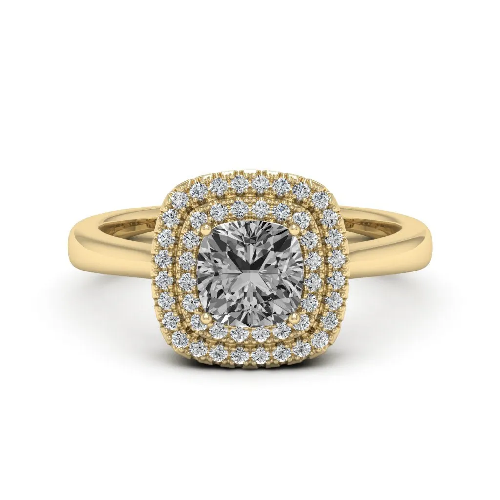 1.34 d.e.w cts Heather Moissanite Ring