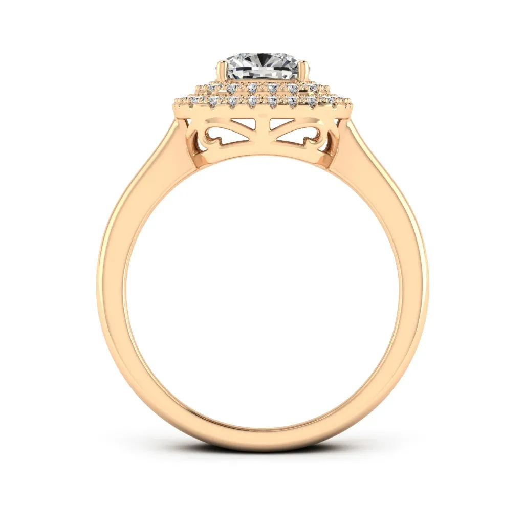 1.34 d.e.w cts Heather Moissanite Ring