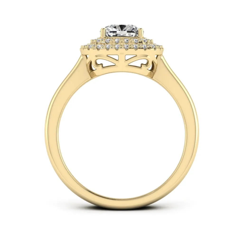 1.34 d.e.w cts Heather Moissanite Ring