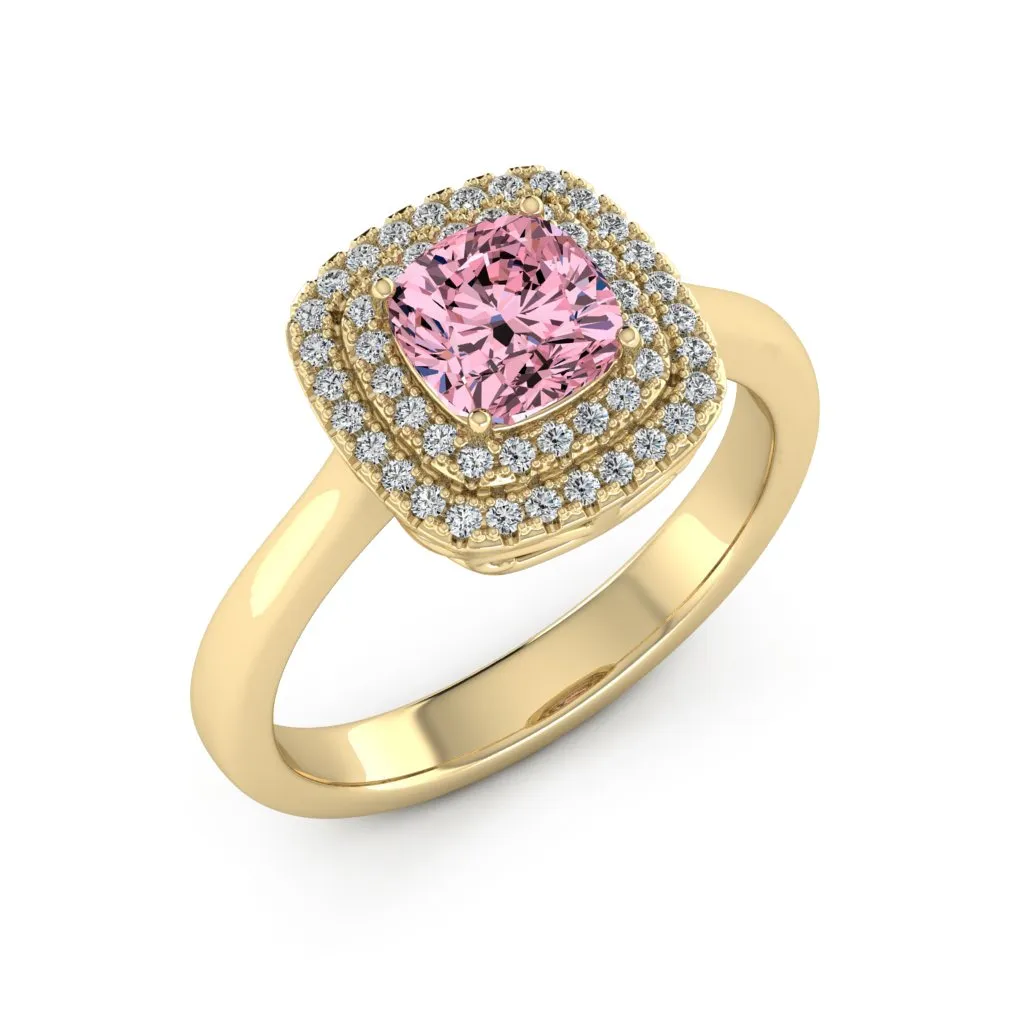 1.34 d.e.w cts Heather Moissanite Ring