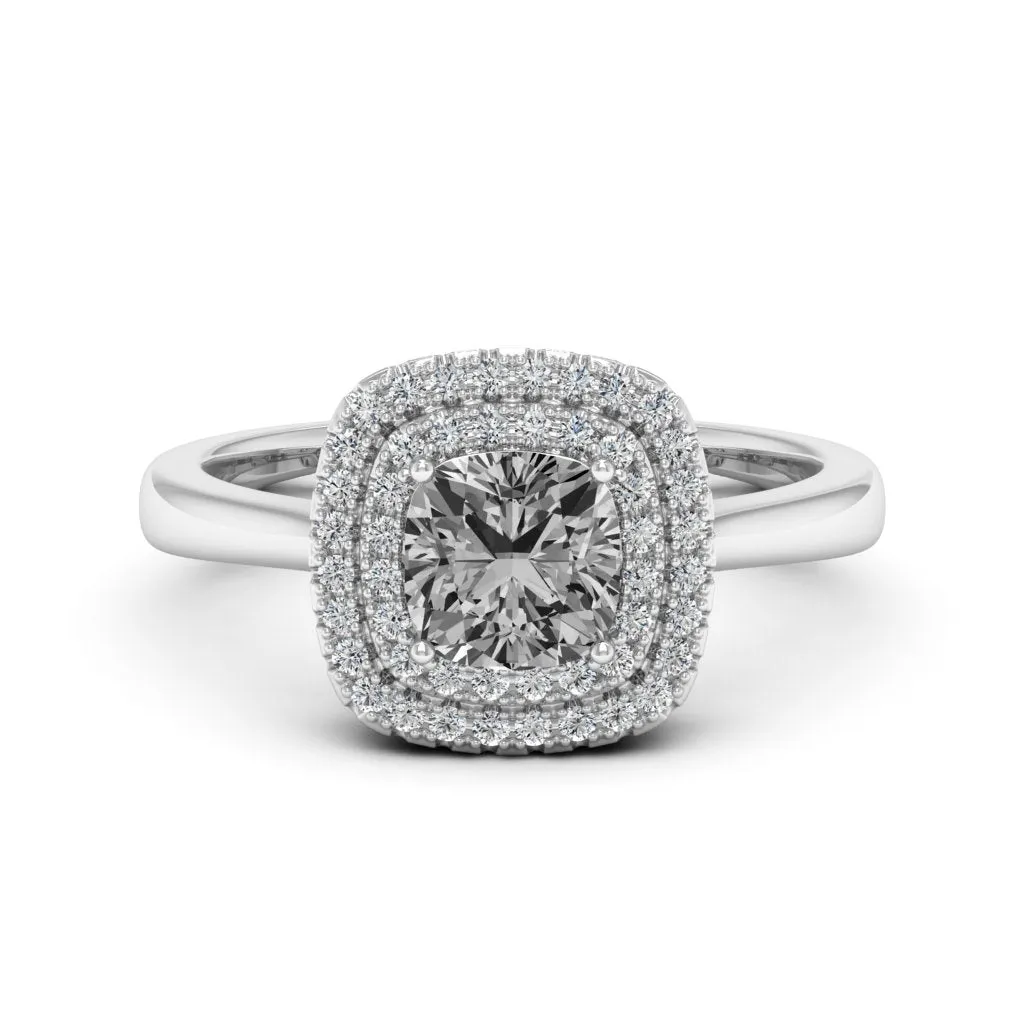1.34 d.e.w cts Heather Moissanite Ring