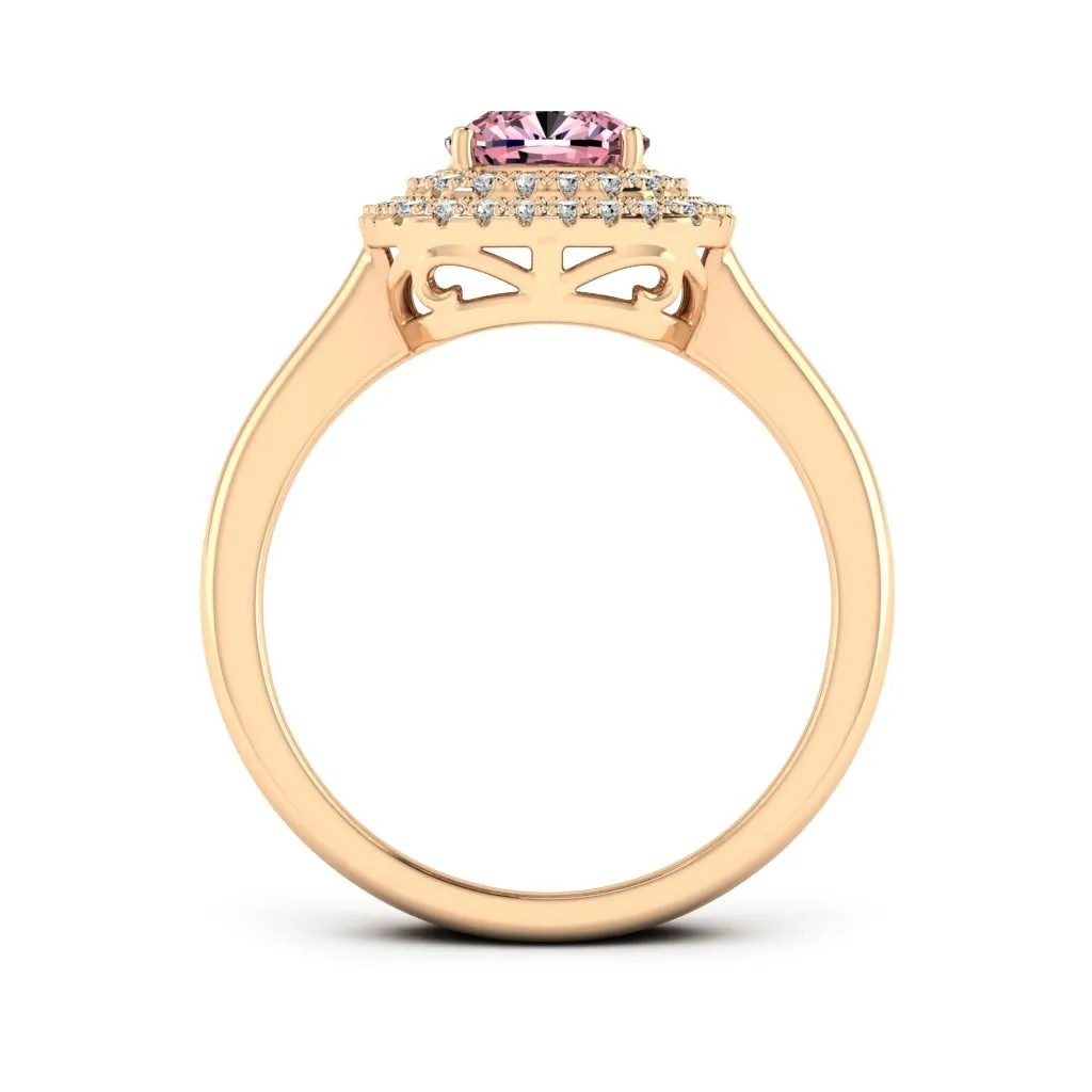 1.34 d.e.w cts Heather Moissanite Ring