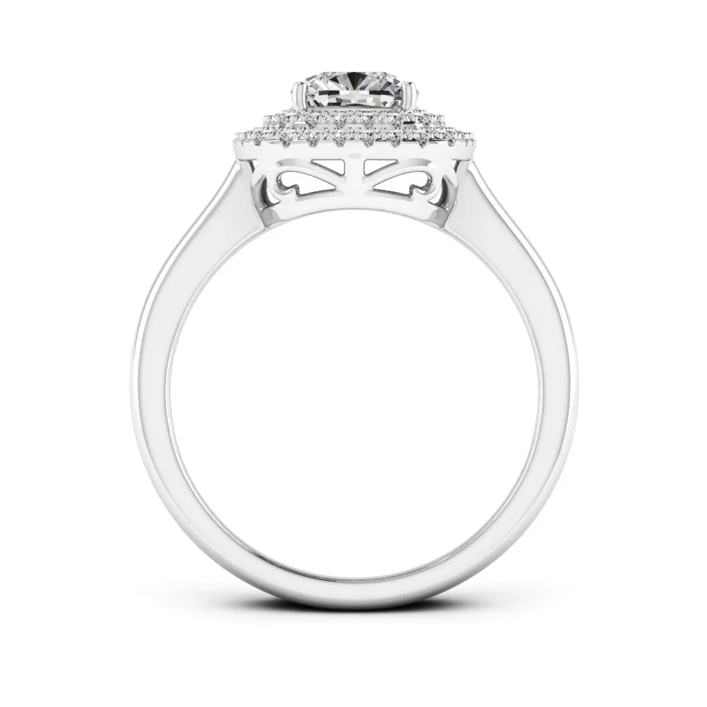 1.34 d.e.w cts Heather Moissanite Ring