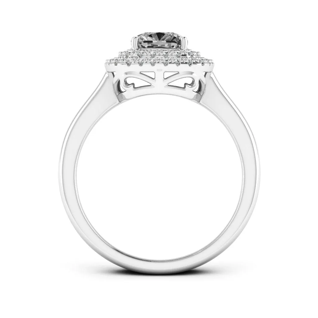1.34 d.e.w cts Heather Moissanite Ring