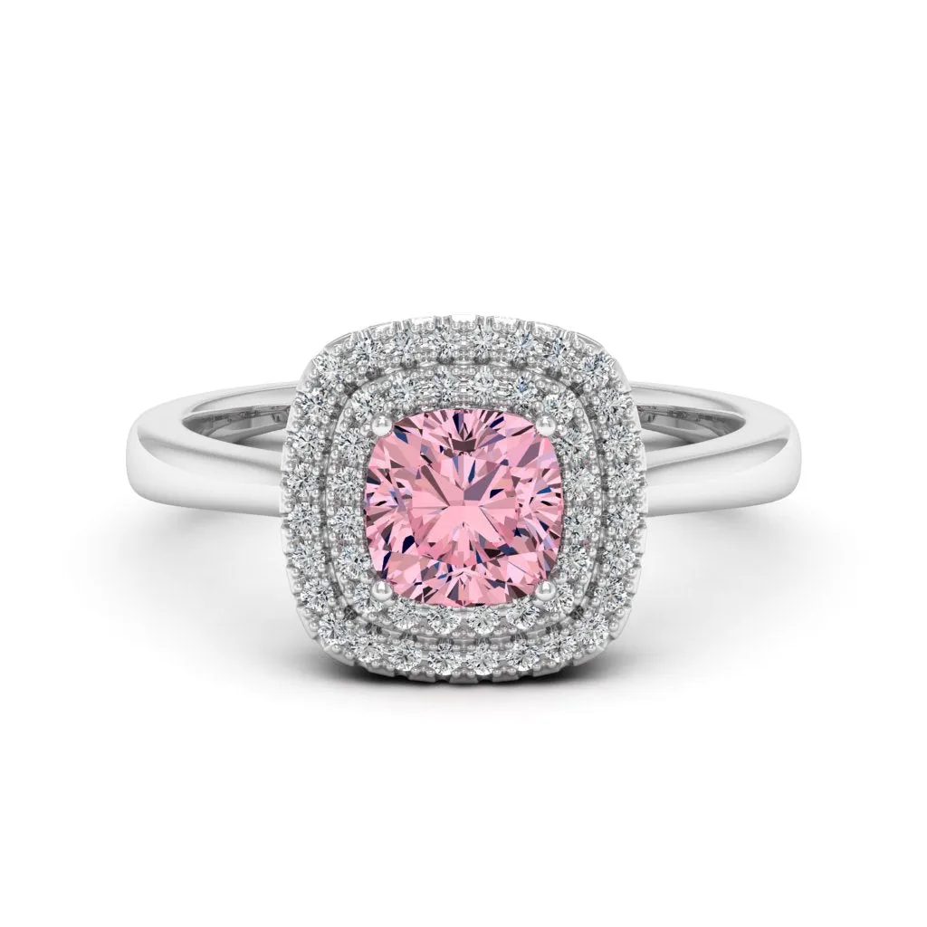 1.34 d.e.w cts Heather Moissanite Ring