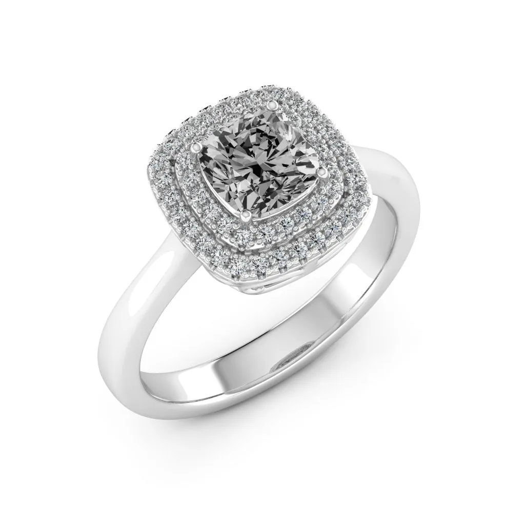 1.34 d.e.w cts Heather Moissanite Ring