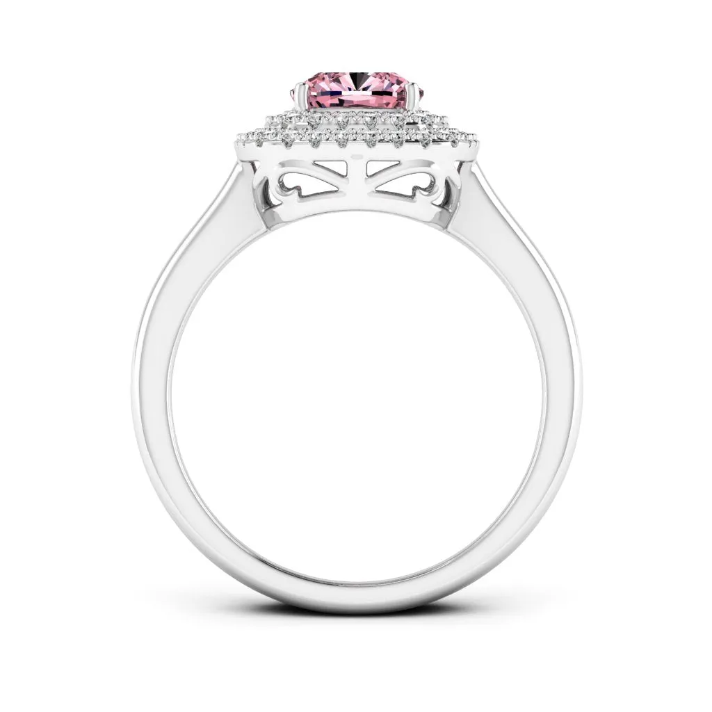 1.34 d.e.w cts Heather Moissanite Ring
