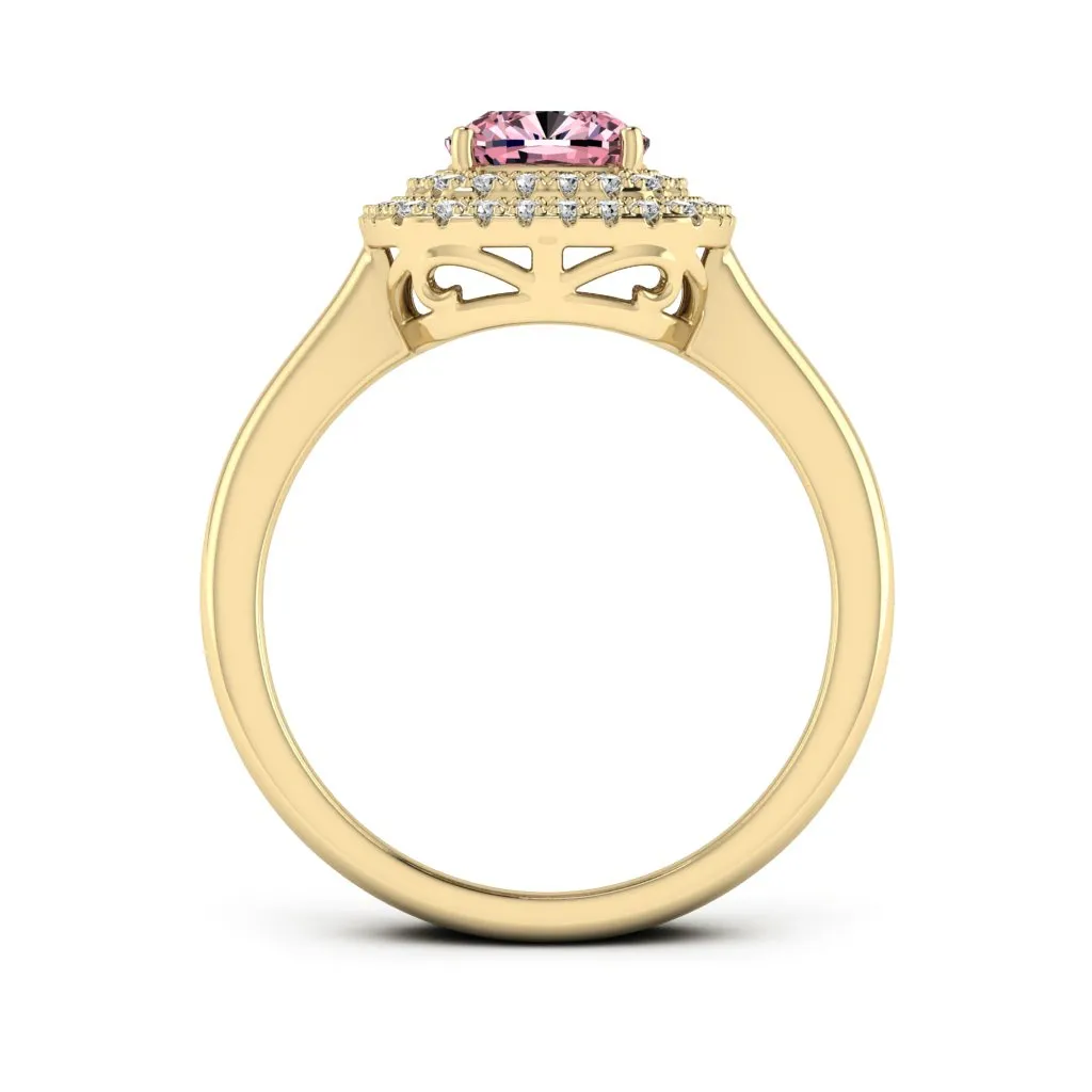 1.34 d.e.w cts Heather Moissanite Ring