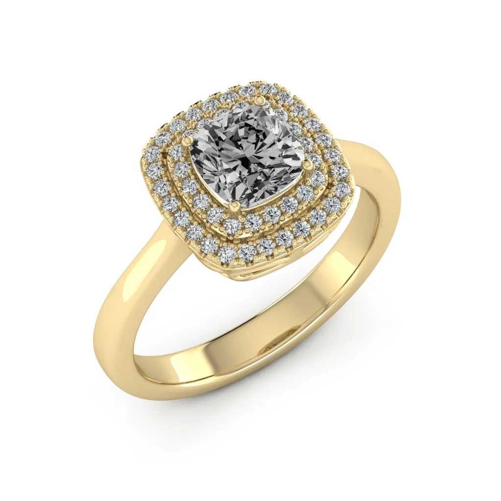 1.34 d.e.w cts Heather Moissanite Ring