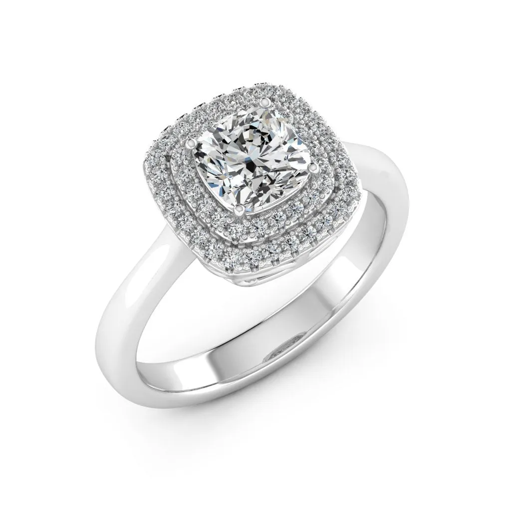 1.34 d.e.w cts Heather Moissanite Ring