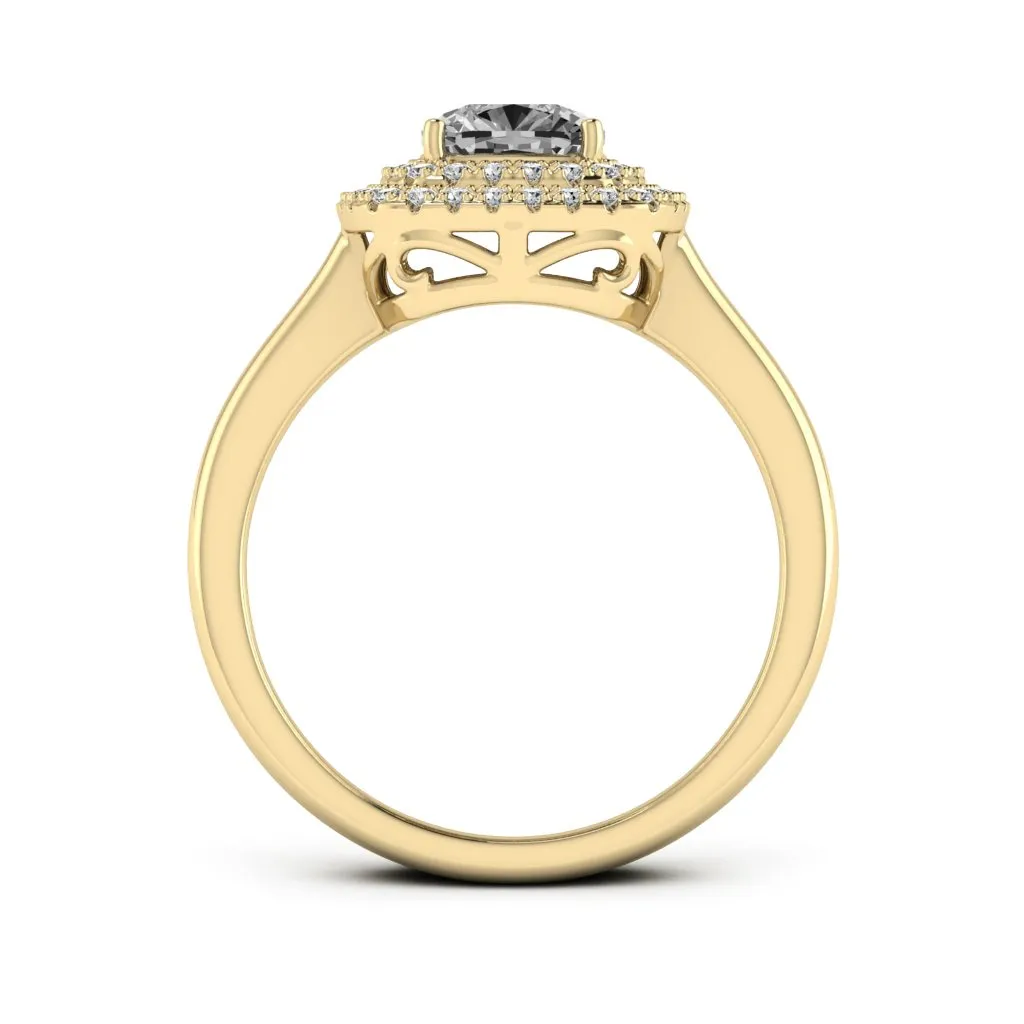 1.34 d.e.w cts Heather Moissanite Ring