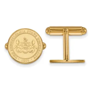 14k Gold Penn State University Crest Cuff Links