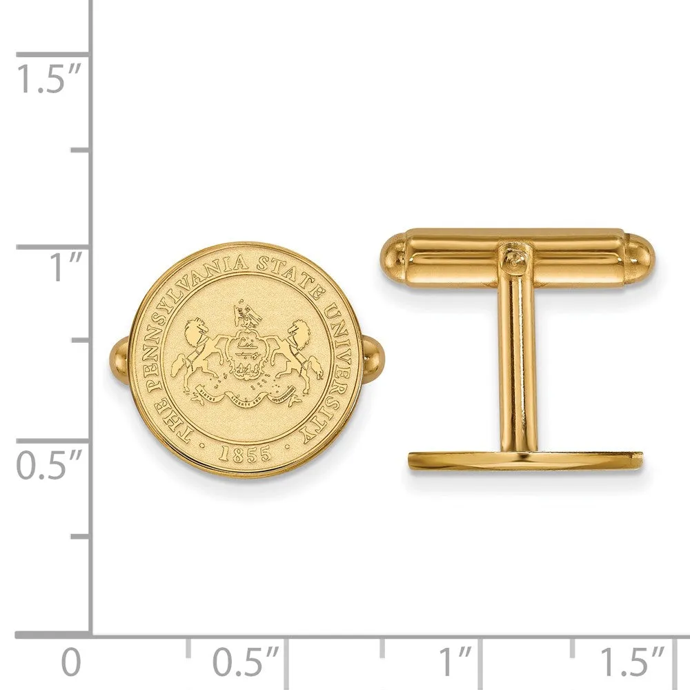 14k Gold Penn State University Crest Cuff Links