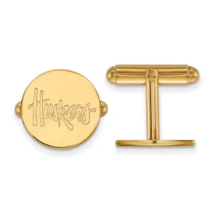 14k Gold University of Nebraska Huskers Cuff Links