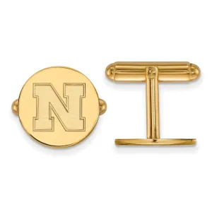 14k Gold University of Nebraska Letter N Cuff Links