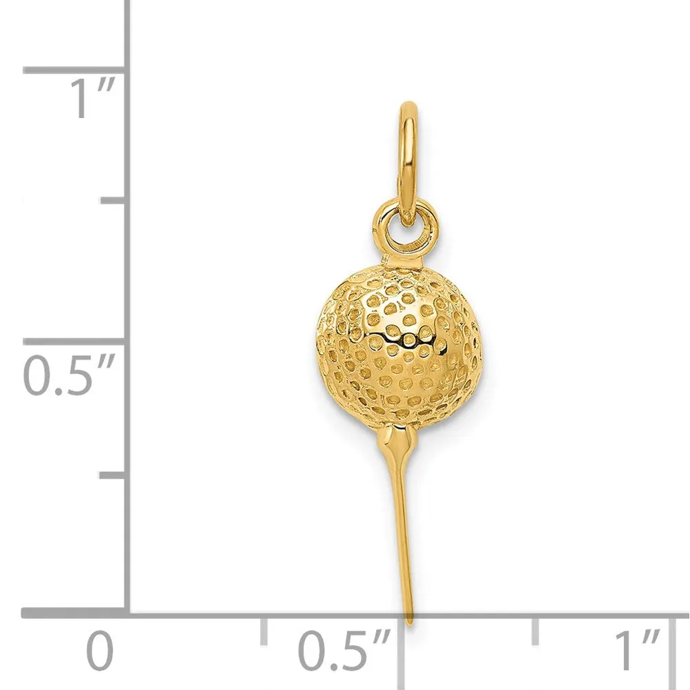 14k Golf Ball Charm