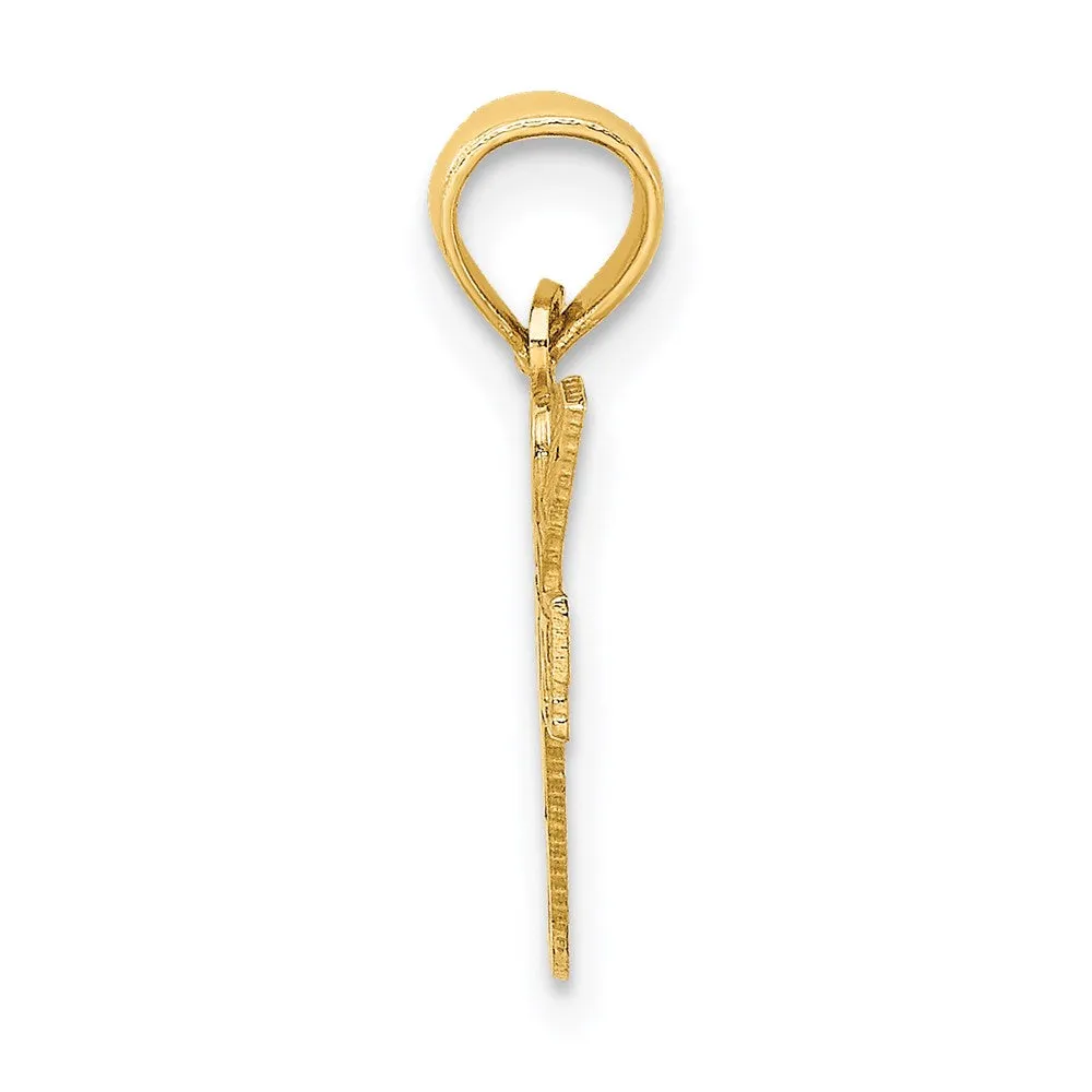 14K I HEART GOLF Club and Ball Charm