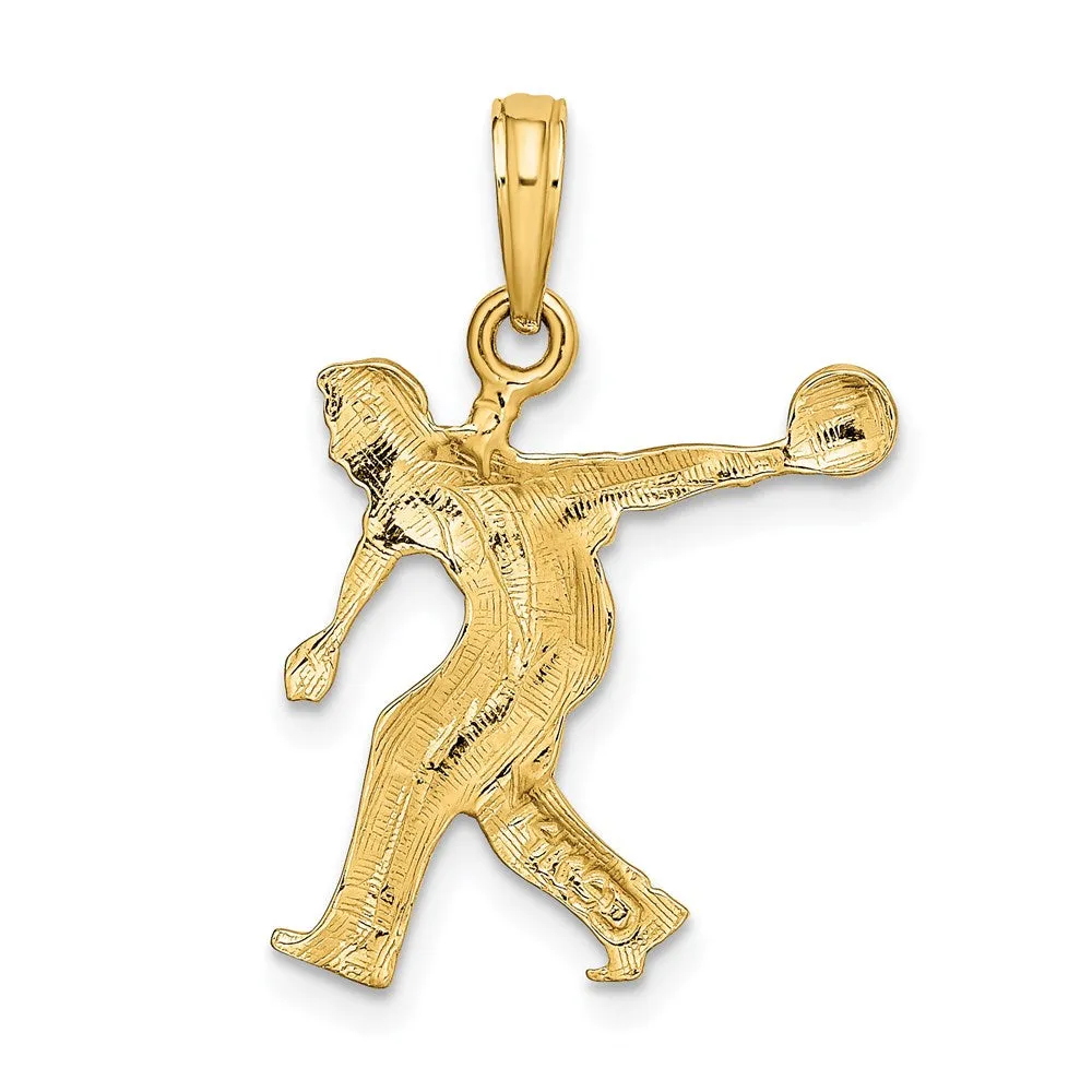 14k Male Bowling Charm