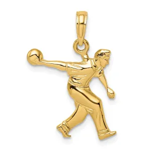 14k Male Bowling Charm