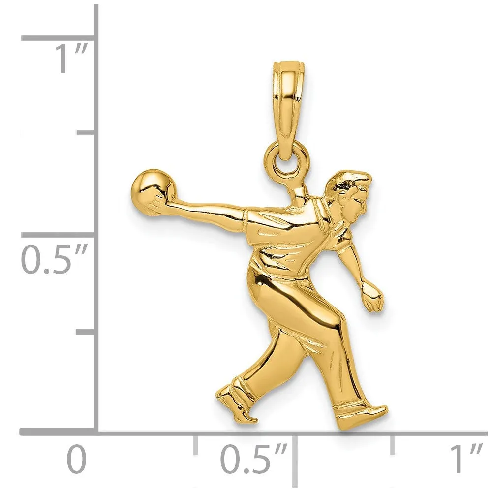 14k Male Bowling Charm