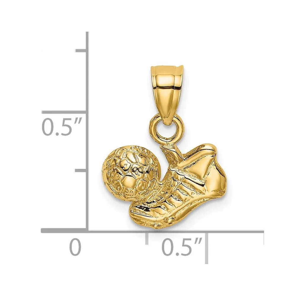 14k Soccer Ball w/Shoe Charm