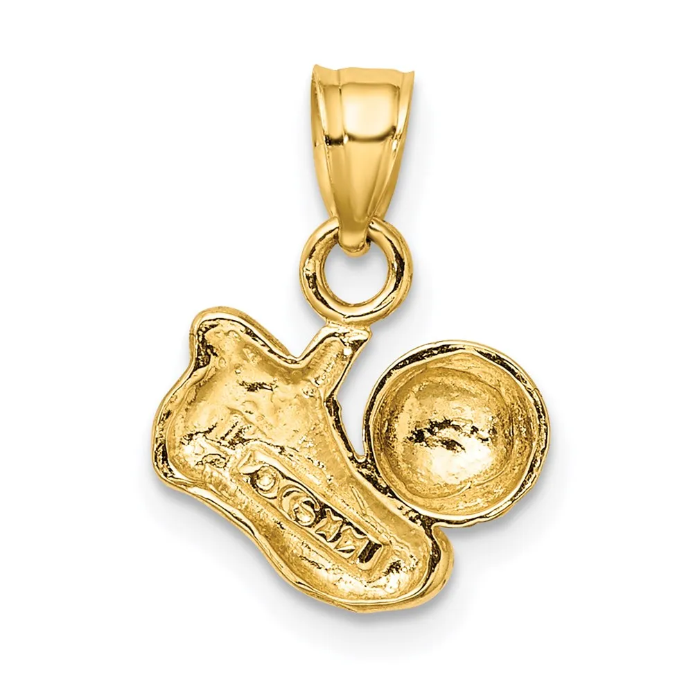 14k Soccer Ball w/Shoe Charm