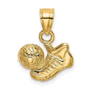 14k Soccer Ball w/Shoe Charm