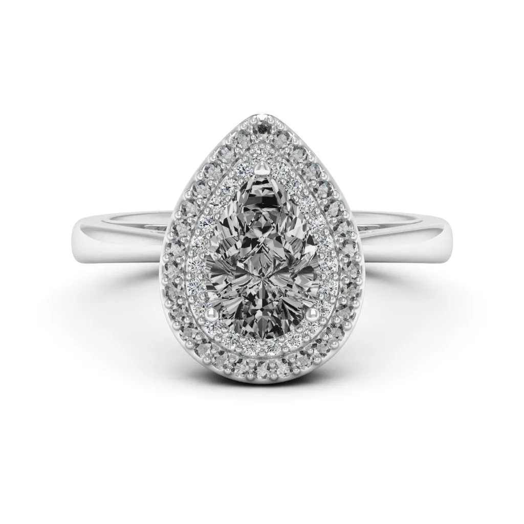 1.77 d.e.w cts Heather Moissanite Ring