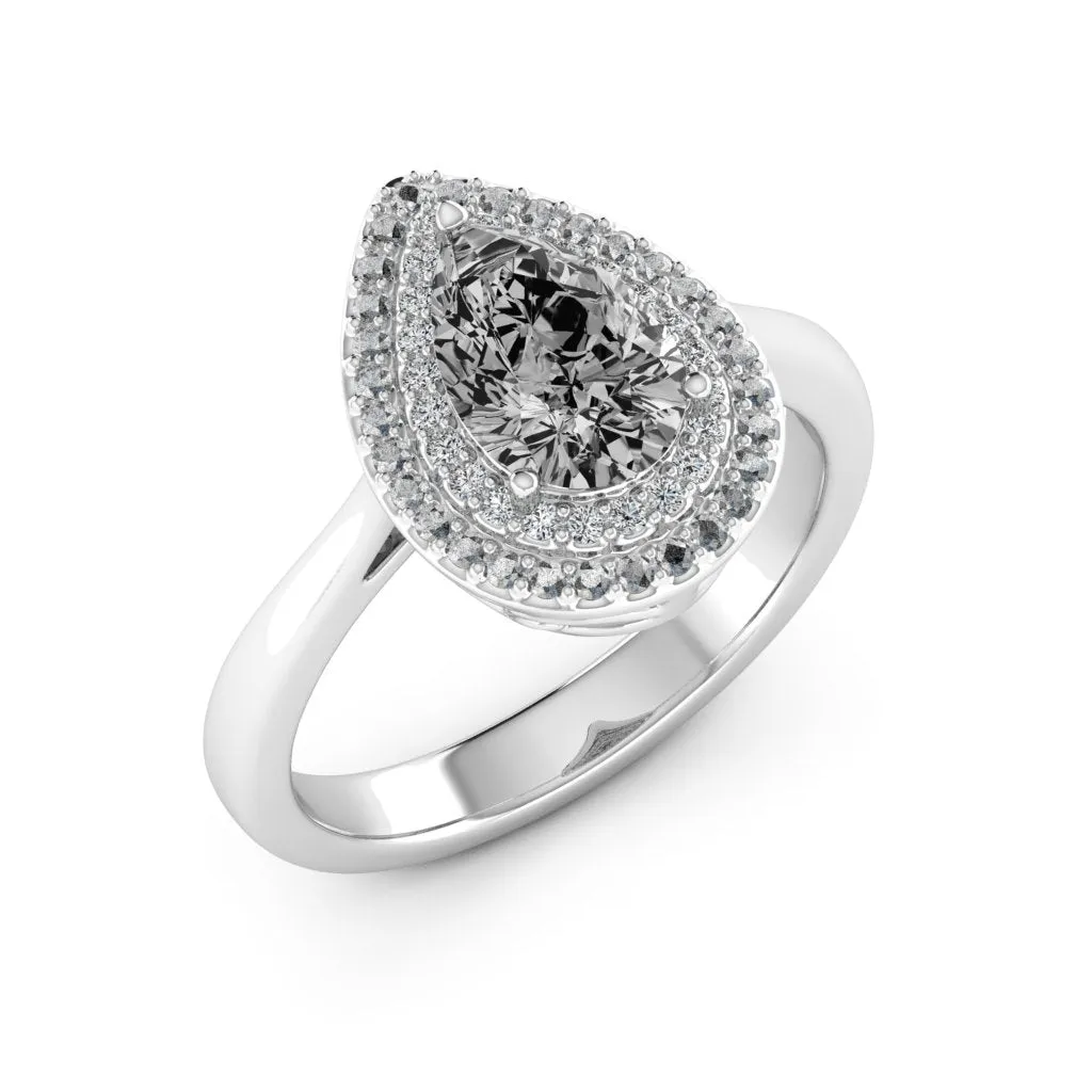 1.77 d.e.w cts Heather Moissanite Ring