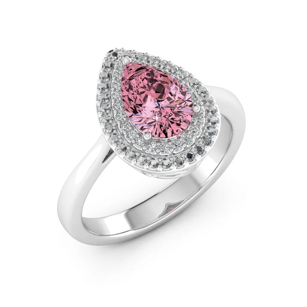 1.77 d.e.w cts Heather Moissanite Ring