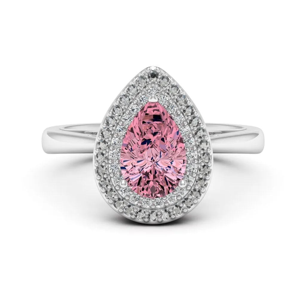 1.77 d.e.w cts Heather Moissanite Ring